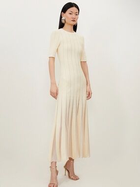 crystal applique woven maxi rosette maxi dress Crystal Applique Strappy Rosette Woven Maxi Dress Karen Millen : Premium  Dresses : VogaCloset Oman